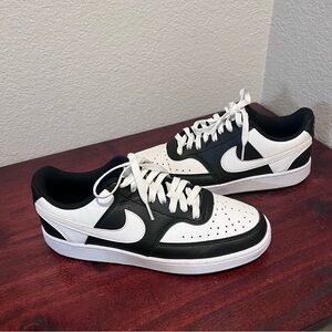 Nike Court Vision Men's Black and White Sneakers